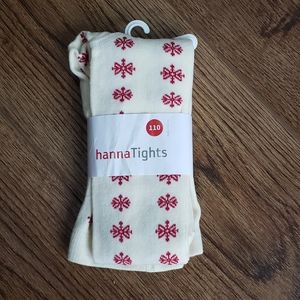 Hanna Andersson Footed Snowflake Tights